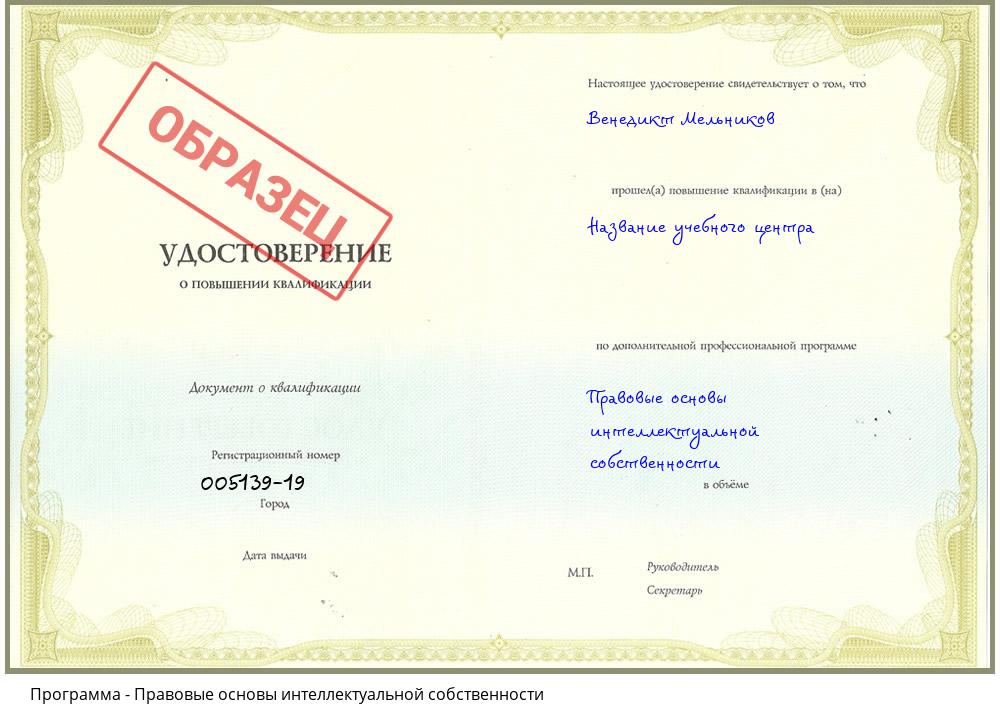 Правовые основы интеллектуальной собственности Рыбинск