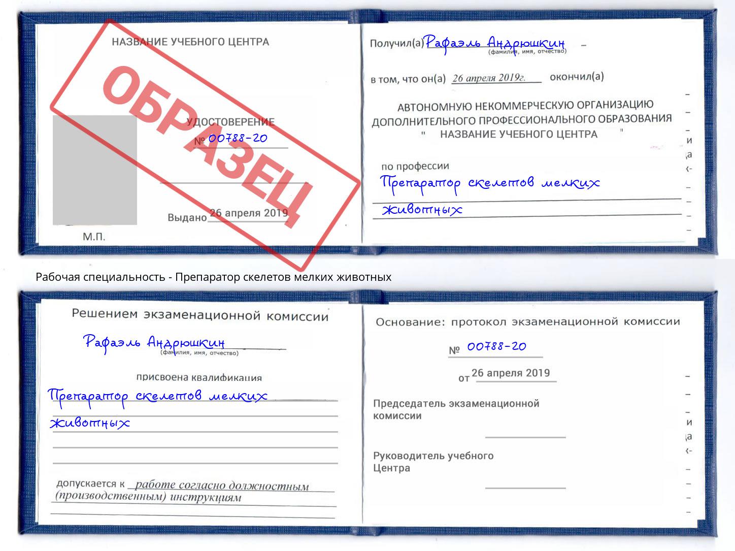 Препаратор скелетов мелких животных Рыбинск