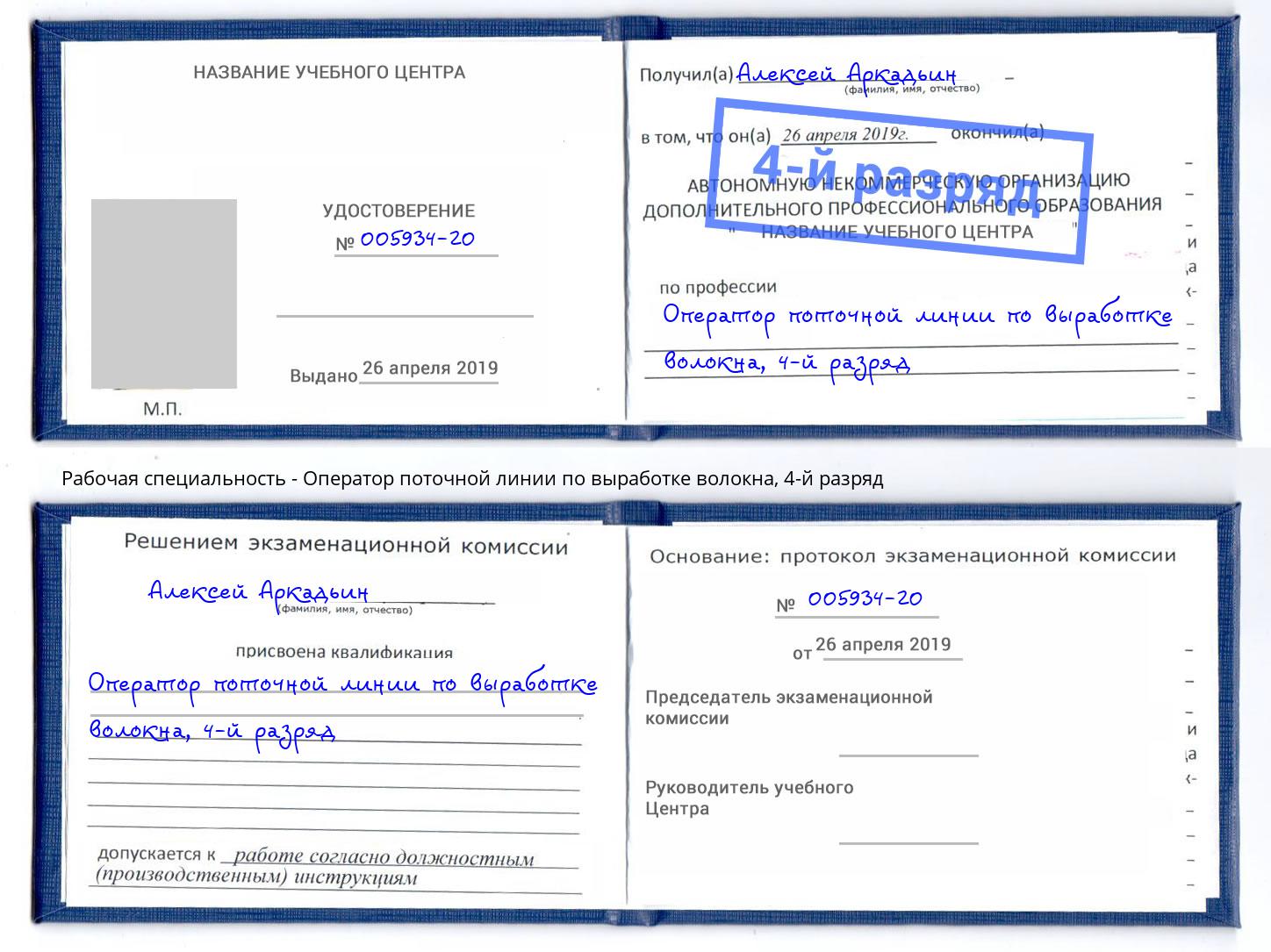 корочка 4-й разряд Оператор поточной линии по выработке волокна Рыбинск